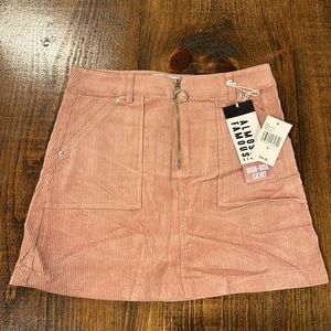 Corduroy Pink Mini Skirt